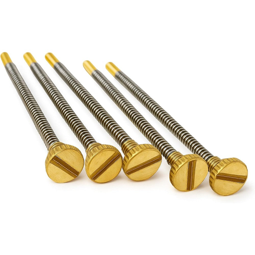 JINMUNIC 5Pcs Lighter Replacement Repair Kit front view featuring brass screws and steel springs.