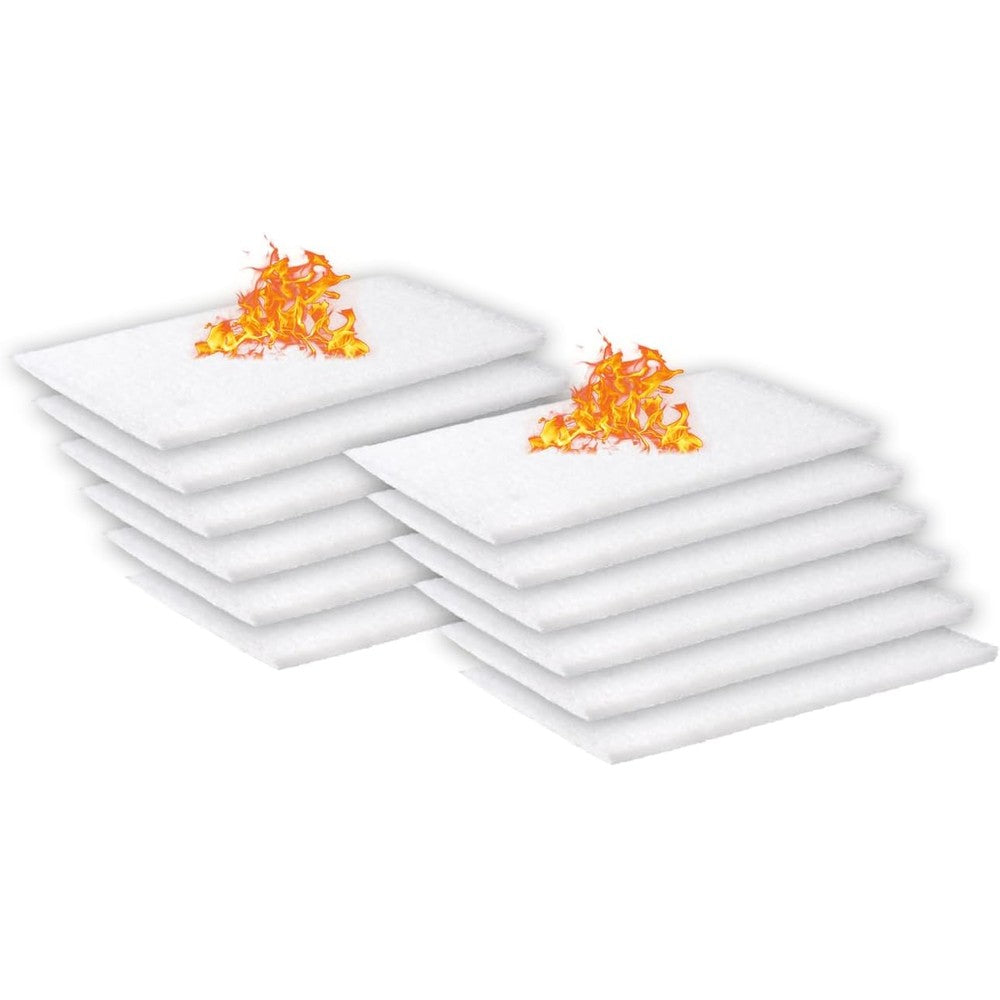 GIESIOE Ceramic Wool Wick front view of twelve pack pre-cut fire pit insulation cores