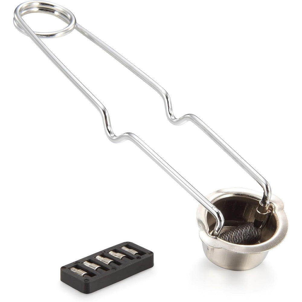 SÜA single flint spark lighter front view with replacement flints pack