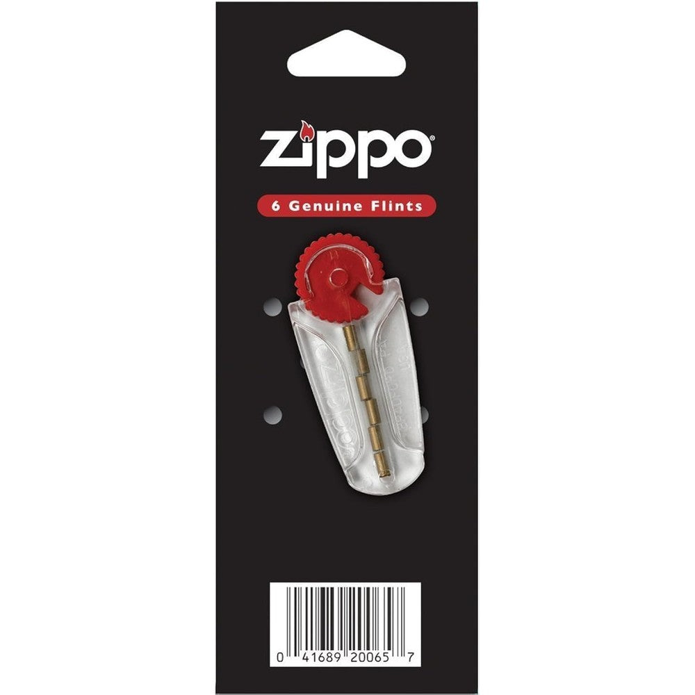 Zippo lighter flint bulk pack front view showing multiple carded dispensers with gold-plated stones inside