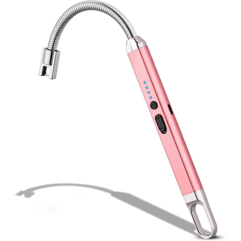 MEIRUBY rechargeable electric arc lighter rose gold front view