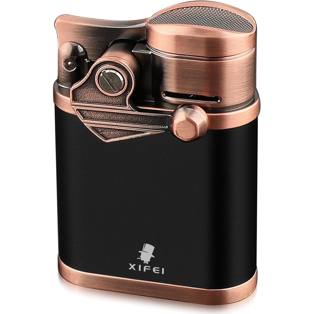 XIFEI 4 Jet Flame Cigar Lighter front view in bronze finish.