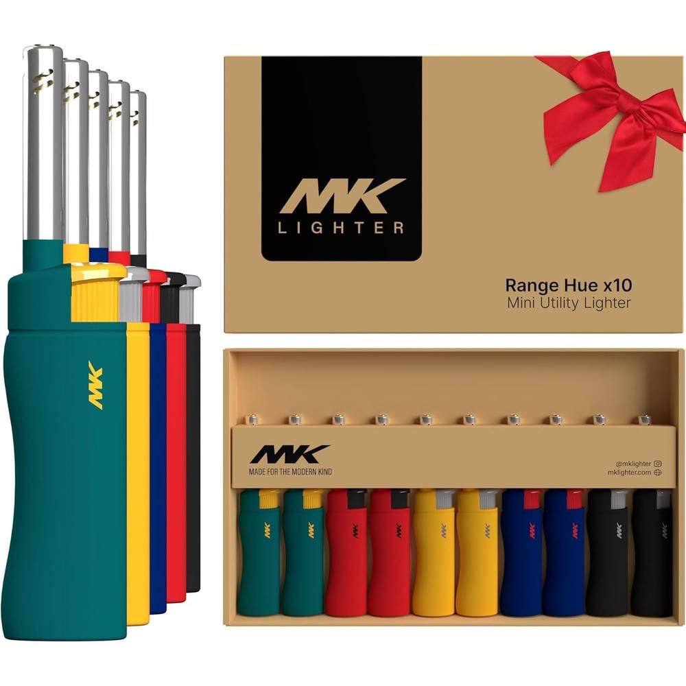 MK Lighter 10 Piece Set front view windproof candle lighters