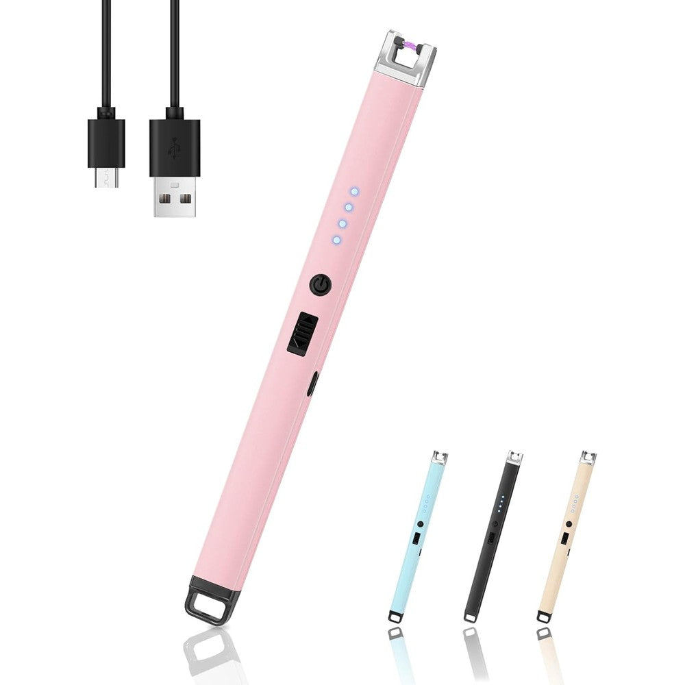 Koulate flameless windproof electric candle lighter front view showing rose gold finish
