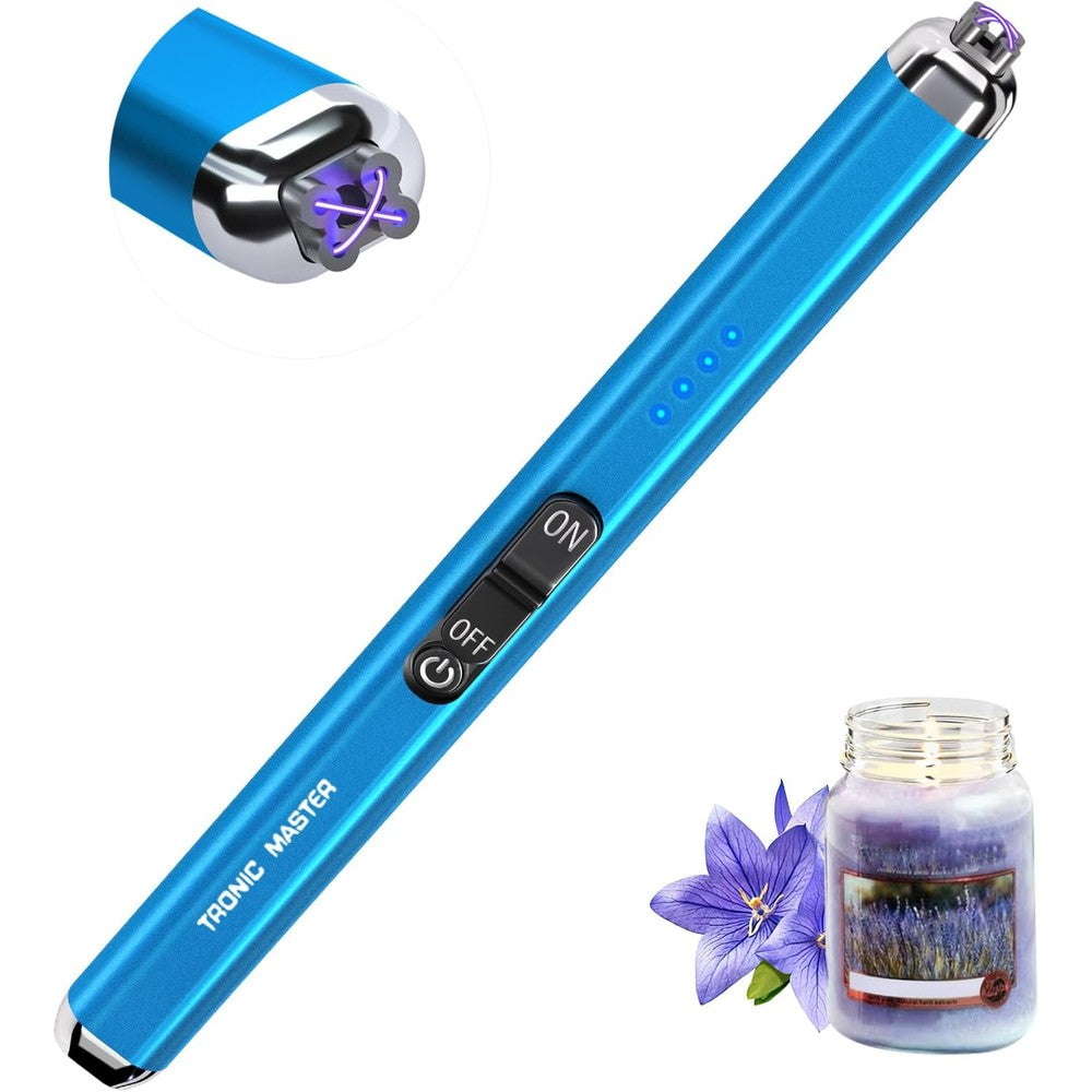 Tronic Master electric candle lighter front view sapphire blue finish