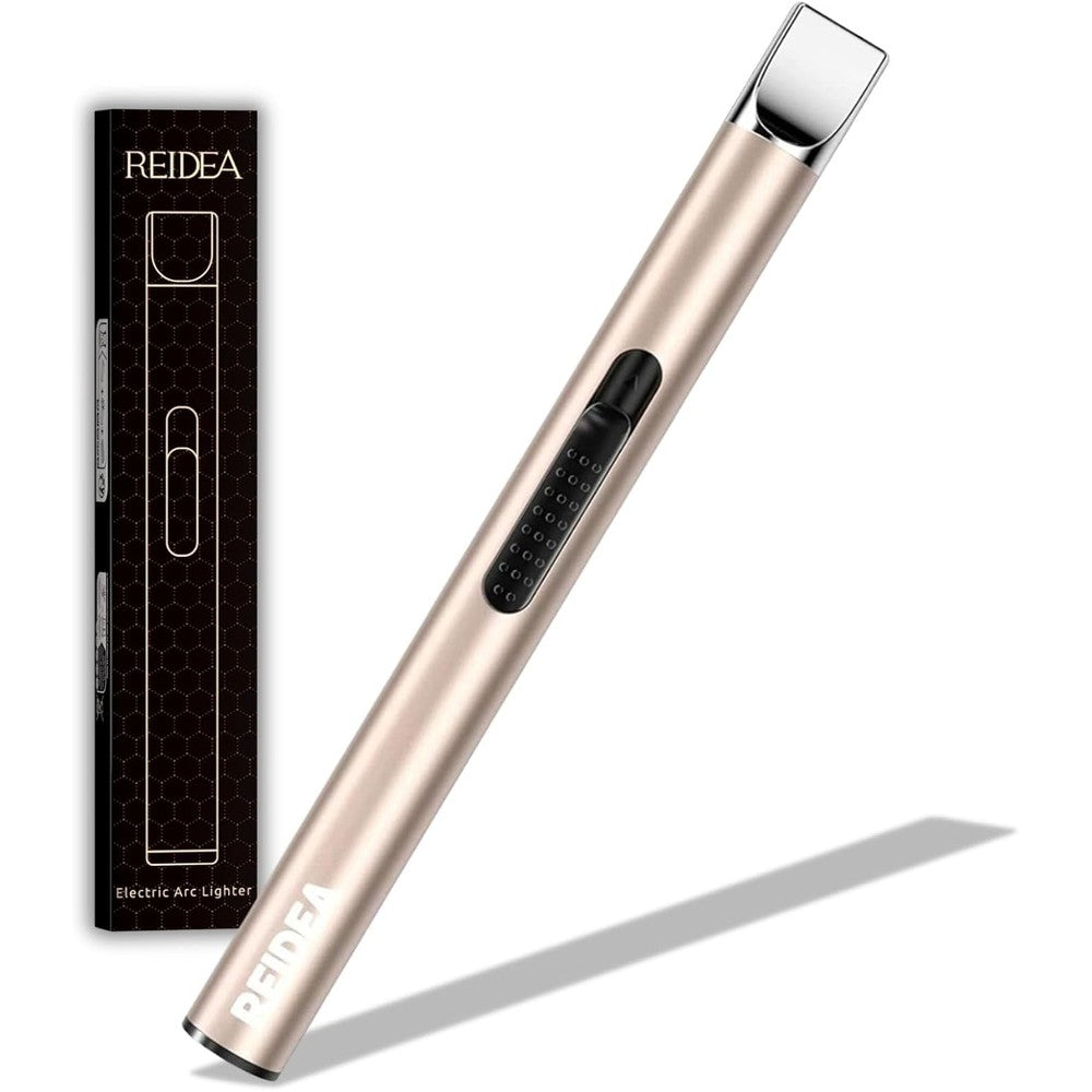 REIDEA S4 Electronic Candle Lighter Champagne Gold front view authentic USA import.