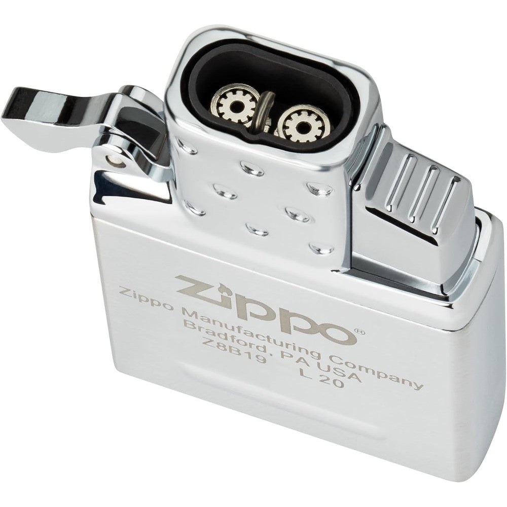 Zippo Metal Double Torch Butane Lighter Insert front view windproof flame accessory.