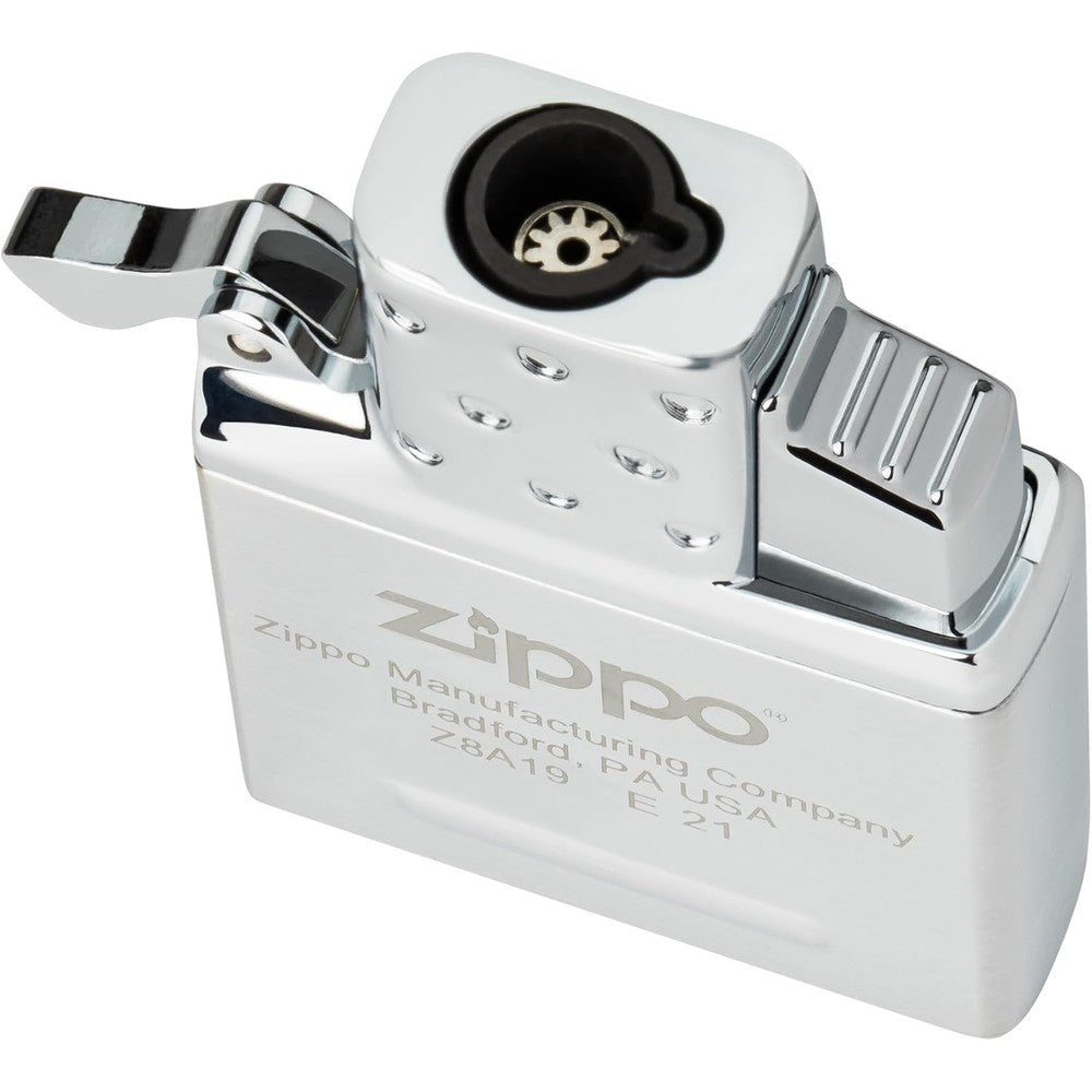 Zippo Single Torch Butane Lighter Insert front view chrome finish