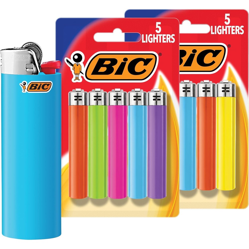 BIC Maxi Pocket Lighter front view of classic blue model