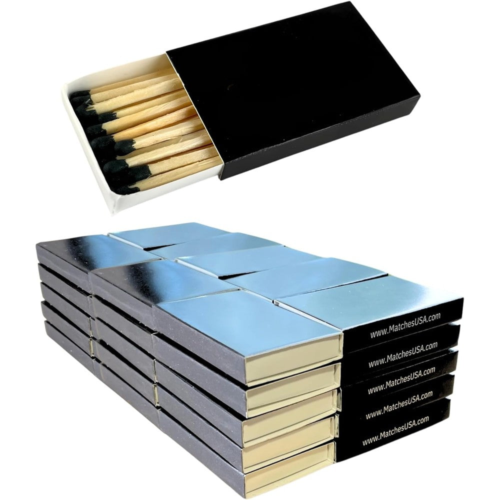 Winecraft blank black wooden matchboxes front view for wedding favors