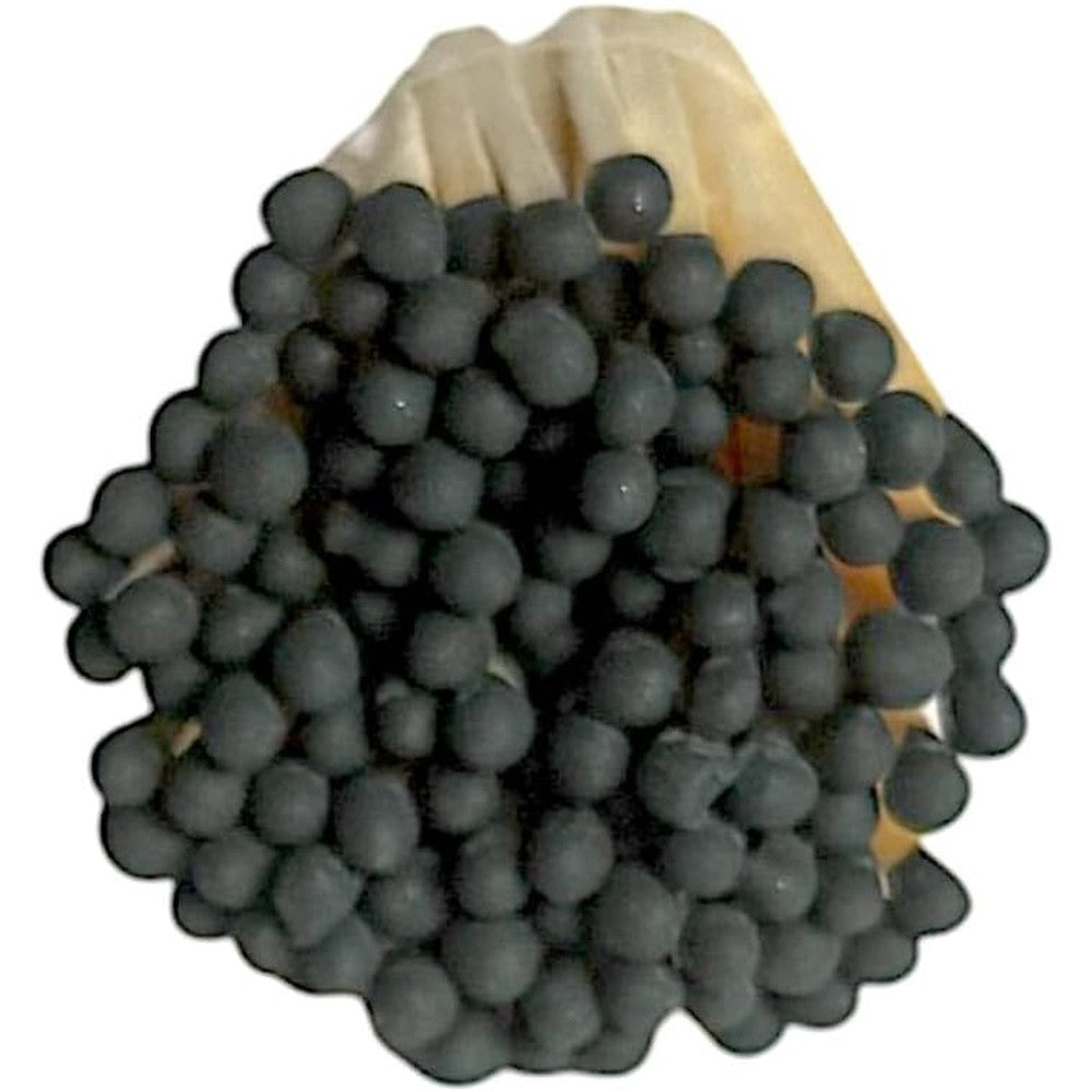 Riyan Luxiwood Colored Safety Matches front view bundle of one hundred pieces with black tips
