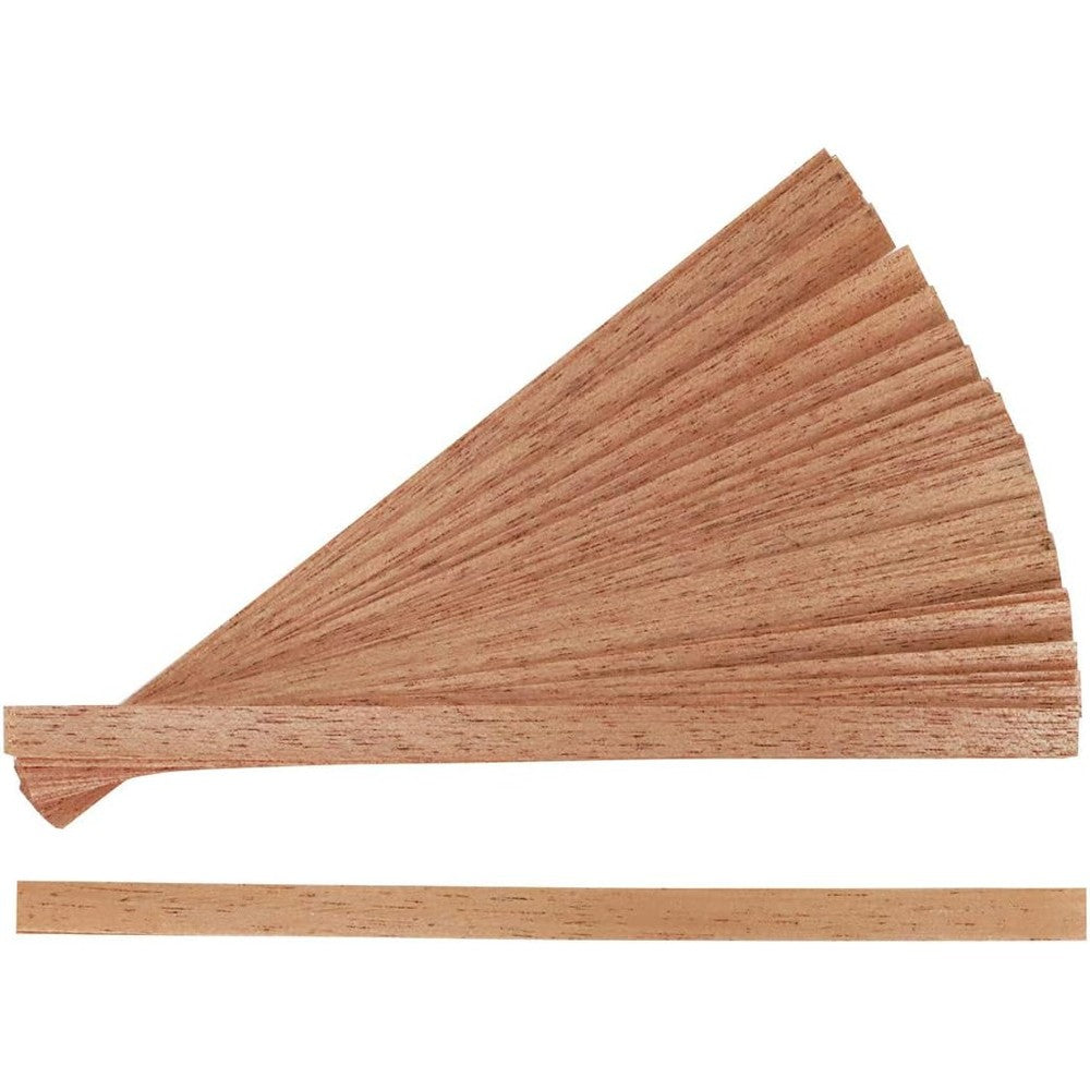 Woho Spanish Cedar Wood Spills front view for traditional cigar lighting.