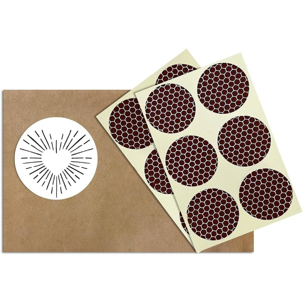 Thankful Greetings 1 inch circle match striker stickers 12 pack front view for safety matches.