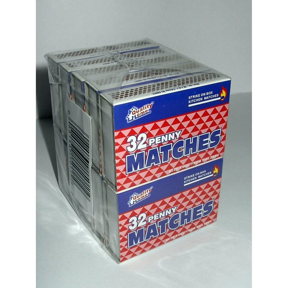 Quality Home Wooden Kitchen Matches front view of ten pack bulk set