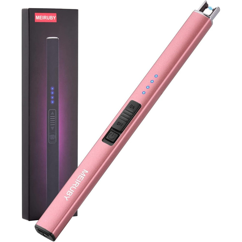 MEIRUBY electric candle lighter front view rose gold finish