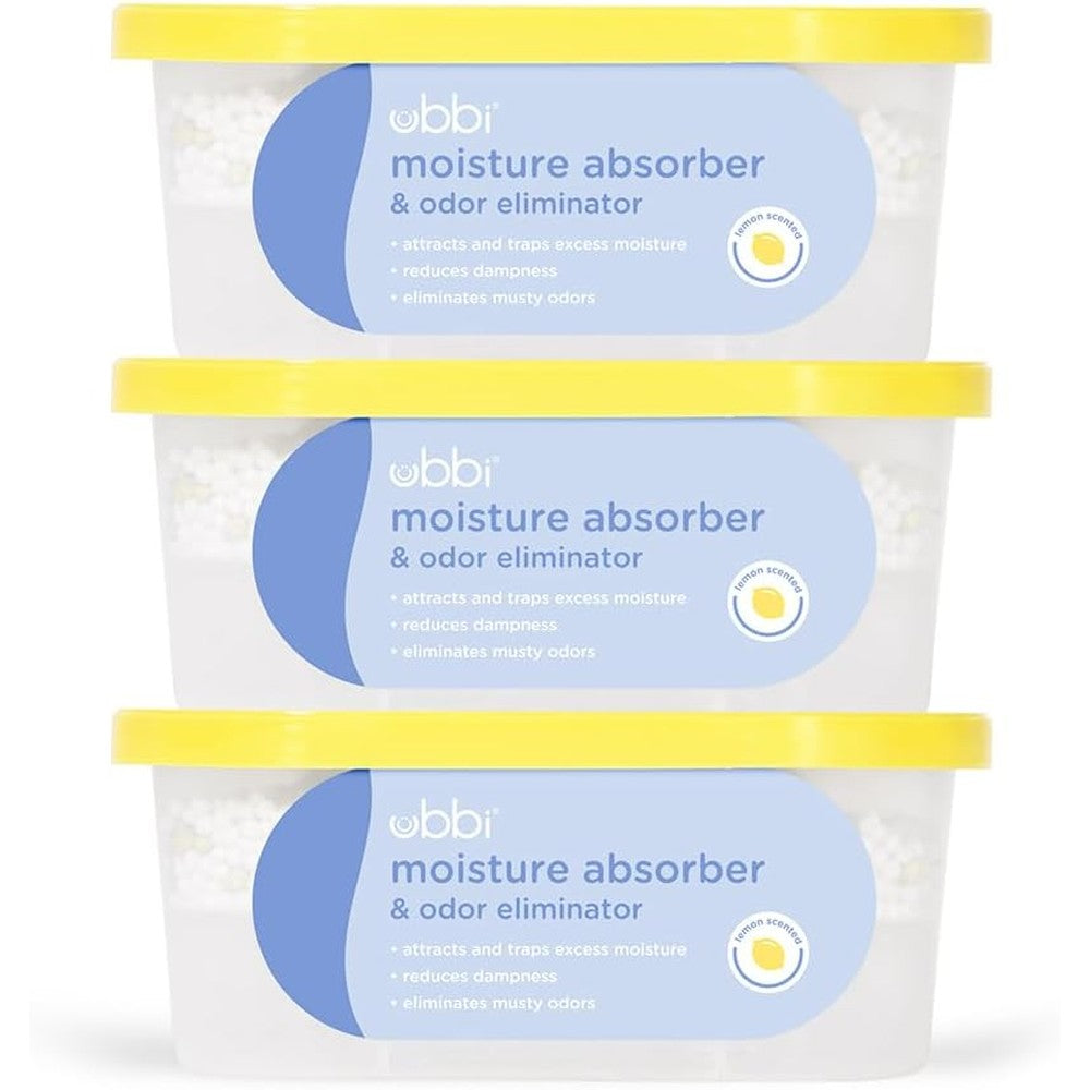 Ubbi Moisture Absorber and Odor Eliminator Tub 3 pack front view