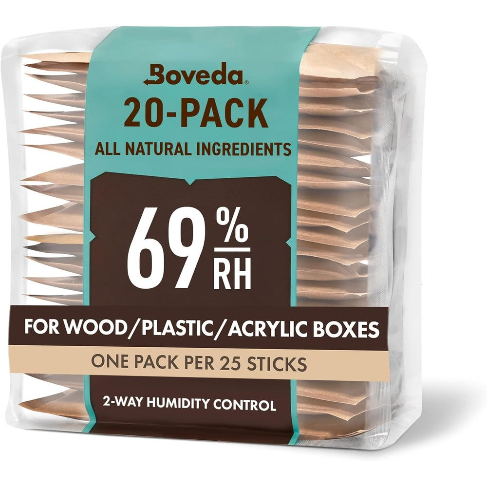 Boveda 69 percent two way humidity control pack size 60 front view for moisture absorption