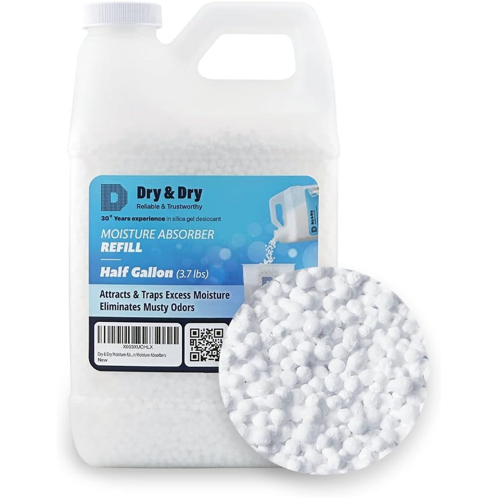 Dry & Dry Moisture Absorber Refill Beads 3.7 Pounds front view jug.