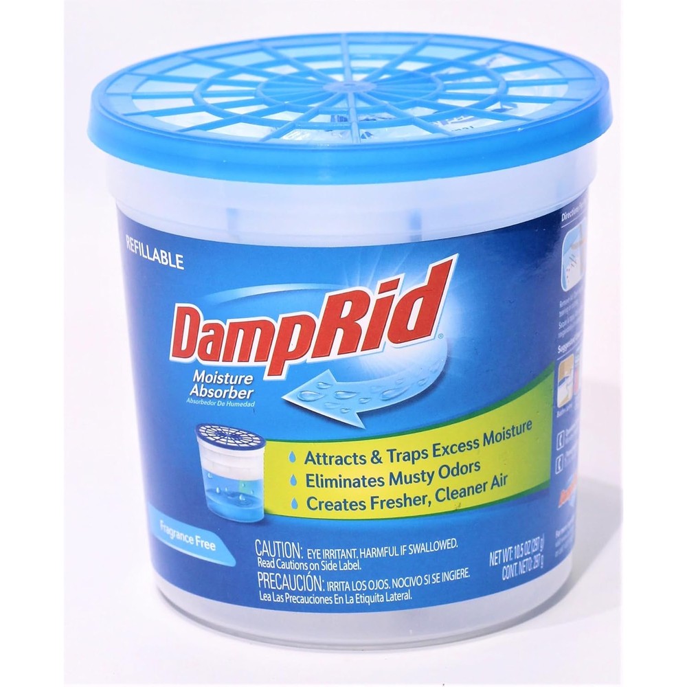 DampRid Refillable Moisture Absorber 4 Pack front view for home humidity control.