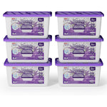 W&E Choice moisture absorber front view of lavender scented portable dehumidifier box.