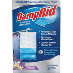 DampRid Lavender Vanilla Hanging Moisture Absorber 3 Pack front view for closet dehumidifying.
