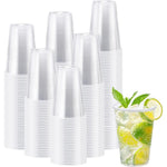 Lamosi 12 Ounce Clear Plastic Cups front view for party catering.