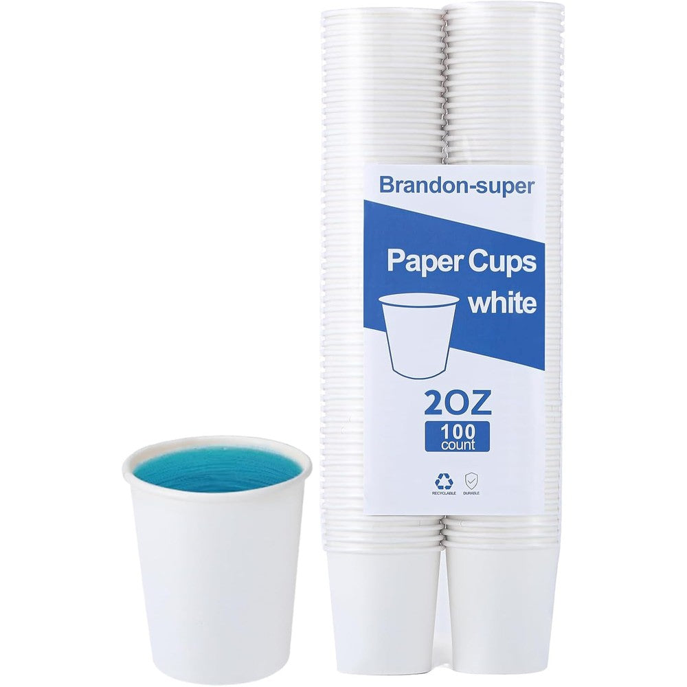 Brandon-super Small Paper Cups front view 100 count pack