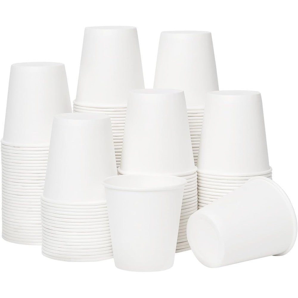 RACETOP 3 ounce paper cups 100 pack front view disposable bathroom cups