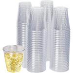 Craft And Party Premium Clear Shot Glasses 100 count front view for party planning.