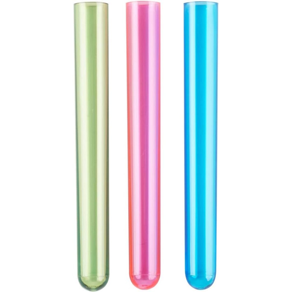 Guffman Neon Plastic Test Tube Shot Shooters assorted colors front view