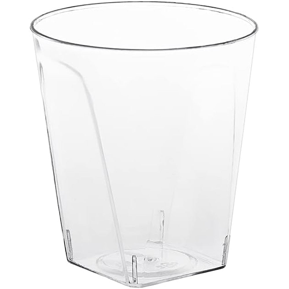 Party Essentials square shot glasses front view for catering events