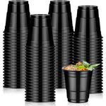 Munilail Dualshine 100 pack black graduation plastic shot glasses front view