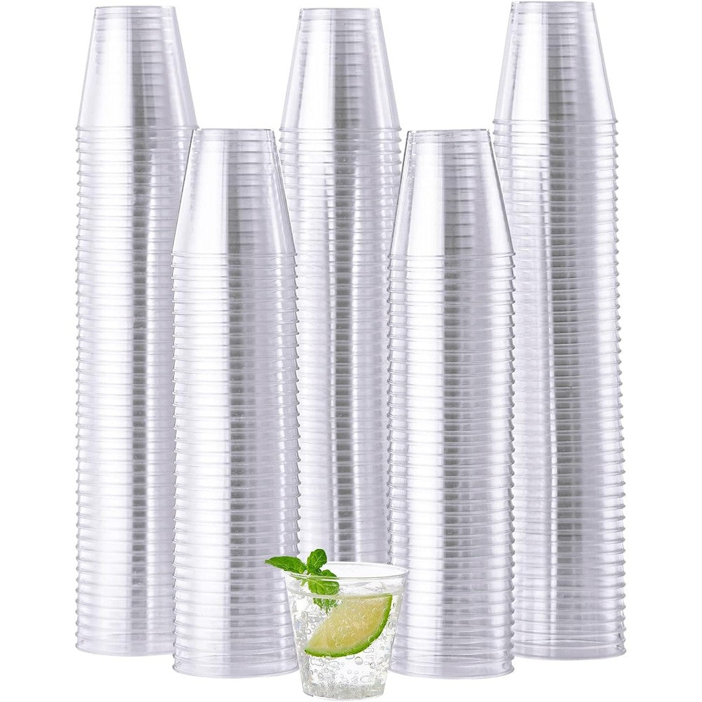 Jolly Chef 500 plastic shot glasses front view for party catering.