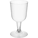 Party Essentials disposable wine glasses 40 count front view clear plastic