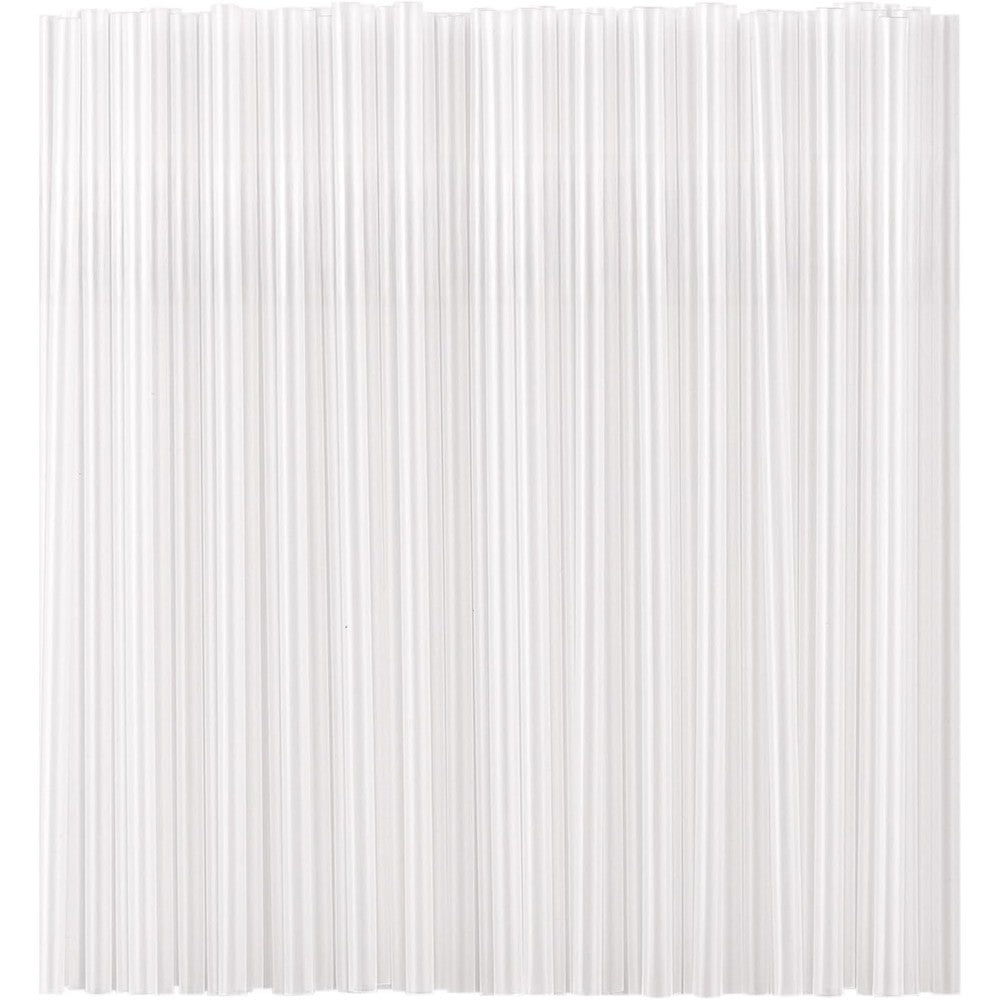 Zmaxqii individually wrapped clear plastic straws pack front view showing food grade disposable drinking straws.