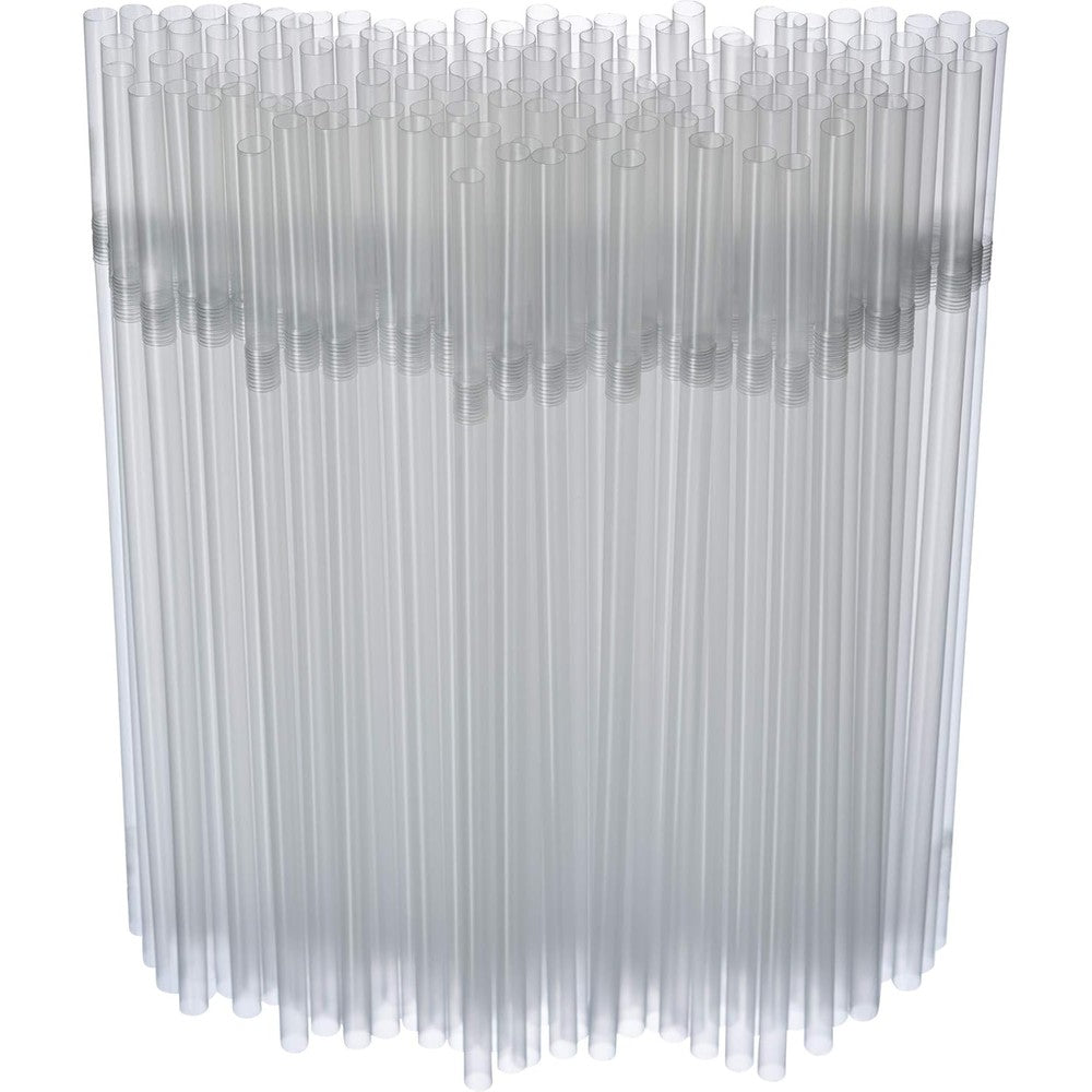 Elegant Disposables clear flexible plastic drinking straws 500 pack front view