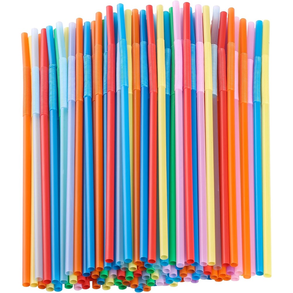 Rienar 12.8 inch extra long flexible drinking straws front view