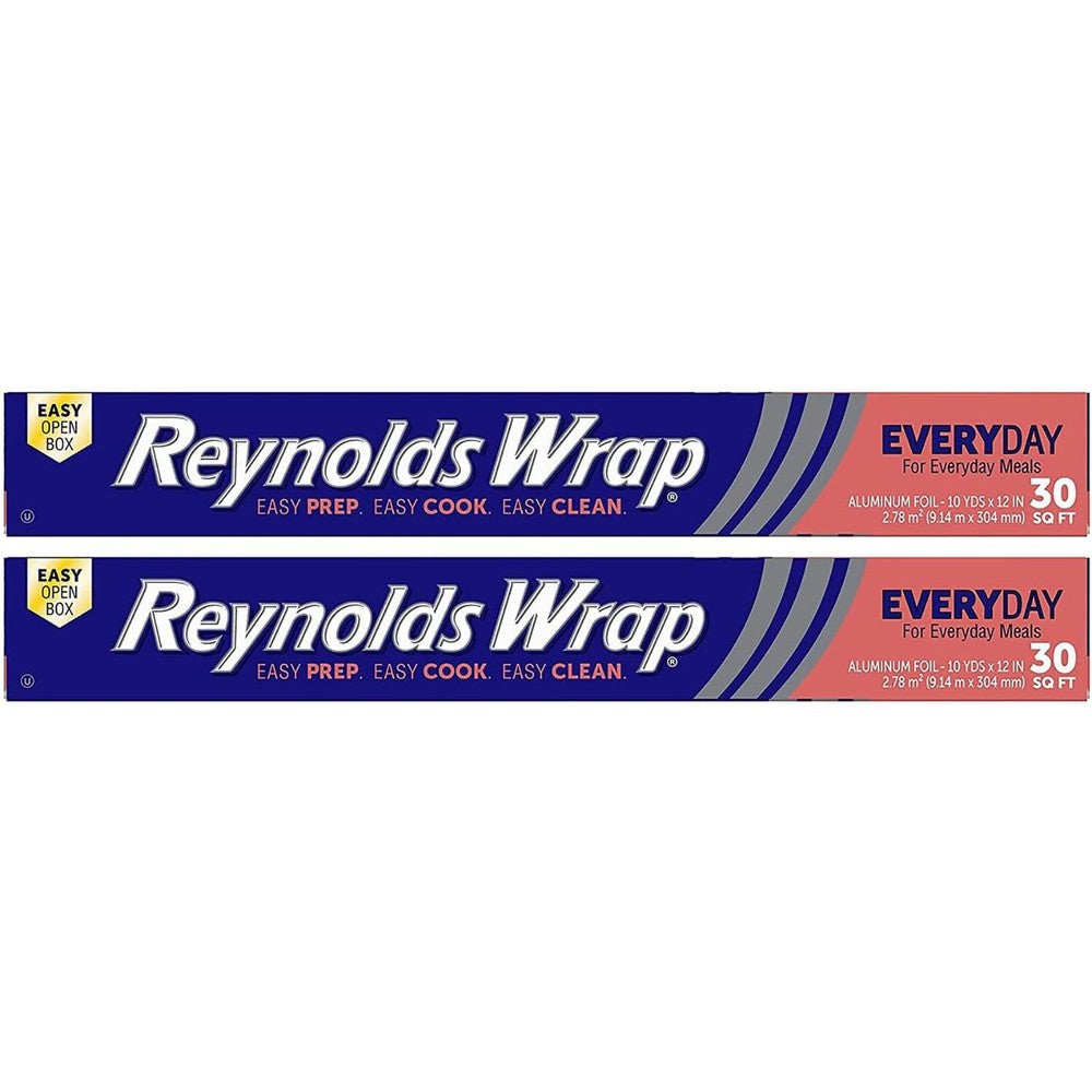 Reynolds Wrap Aluminum Foil pack of 2 front view authentic USA imported kitchen wrap.