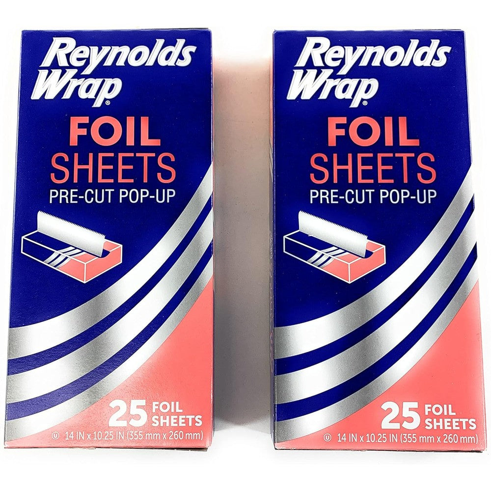 Reynolds Wrappers Pop Up Foil Sheets two pack front view authentic kitchen foil