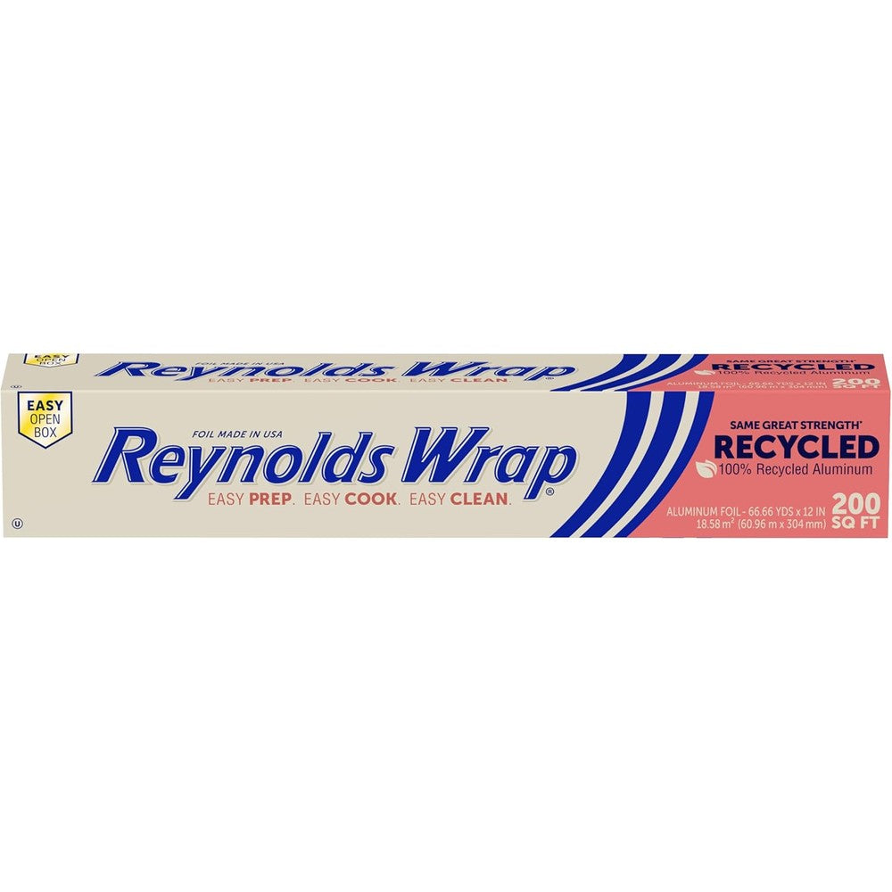Reynolds Wrap Recycled Aluminum Foil 200 square feet roll front view eco-friendly kitchen wrap