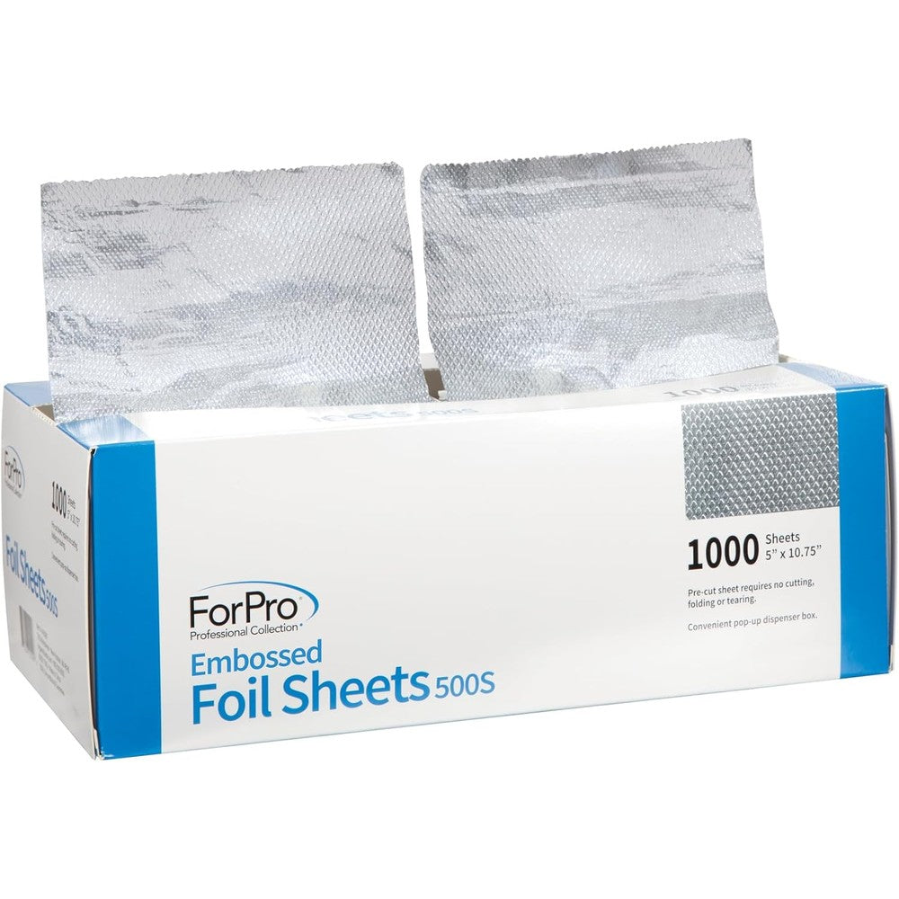 ForPro Professional Collection Embossed Foil Sheets front view of 1000 count pop up dispenser box.