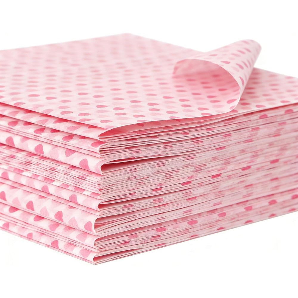 Molutjin heart pattern sandwich wrap paper sheets front view
