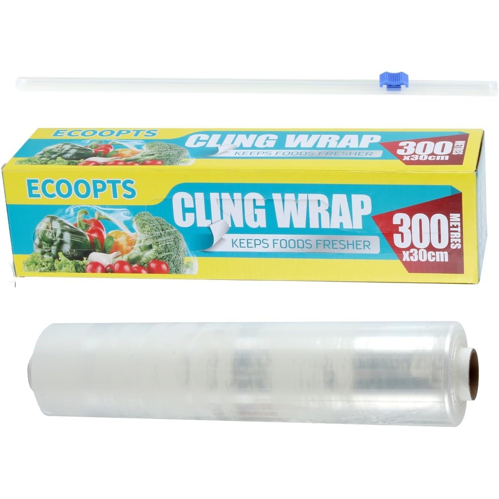 Renewpok Plastic Food Wrap roll front view with packaging