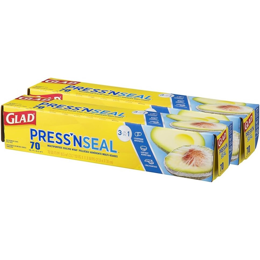 Glad Press'n Seal 2 pack front view food storage wrap