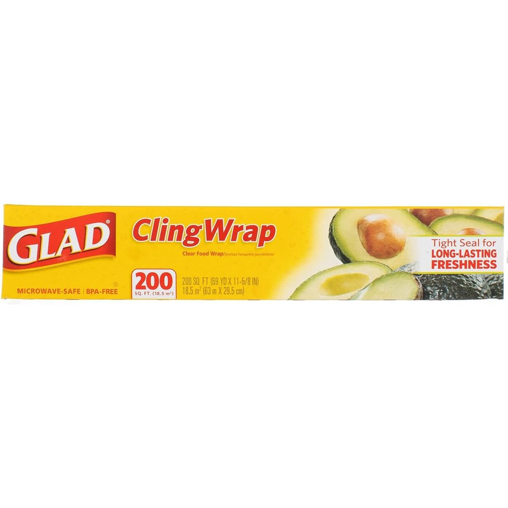 Glad Cling Wrap Pack of 3 front view showing airtight food storage seal