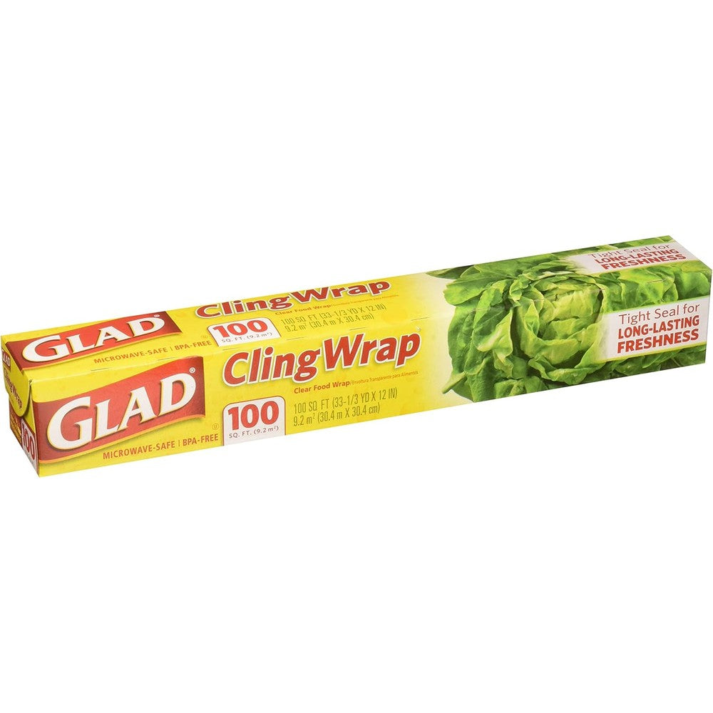 Glad Cling Wrap front view of the two pack box showing food freshness seal.