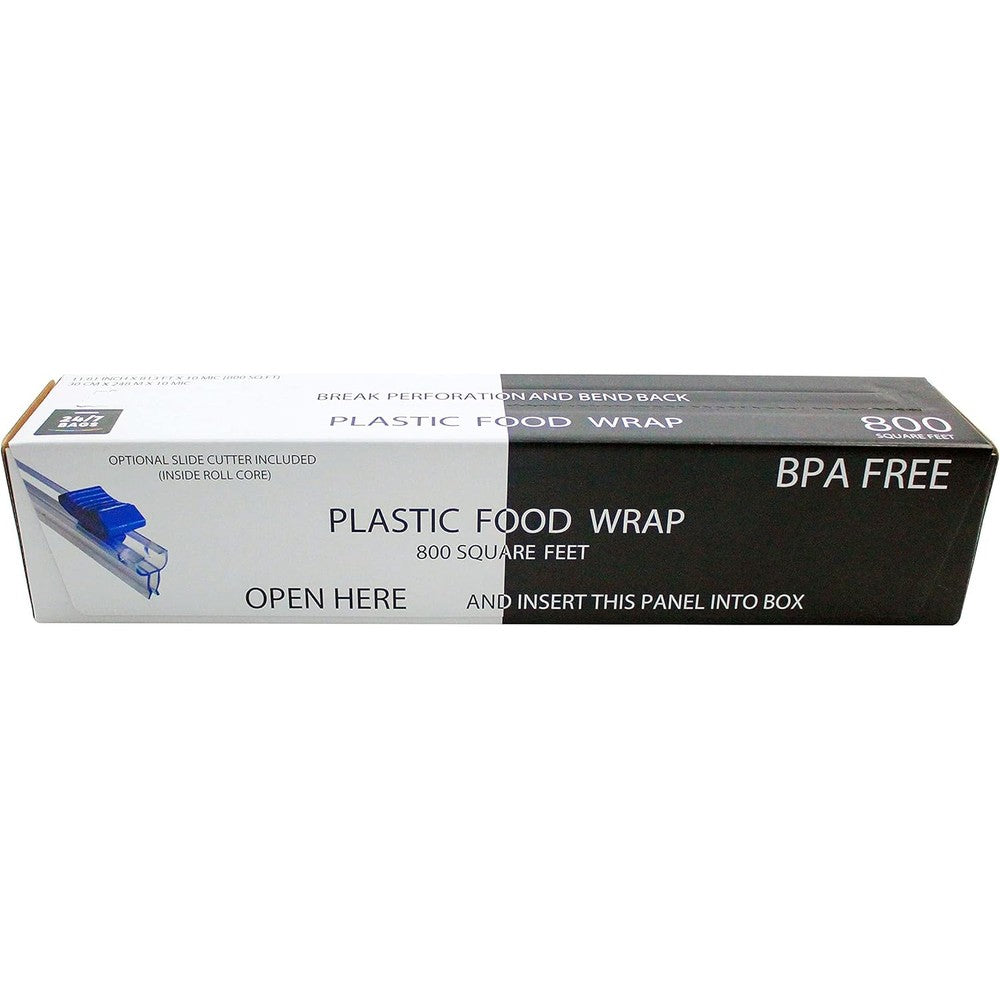 24/7 Bags Plastic Food Wrap 800 SQ FT front view packaging