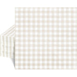 NatNarr 80 pieces beige and white gingham napkins front view