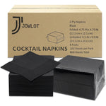 Jowlot 2-ply black cocktail napkins bulk 600 count box