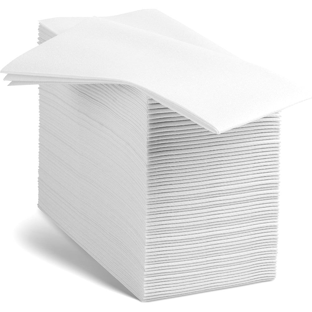 BloominGoods Linen-Feel European-White Paper Napkins front view 100 pack
